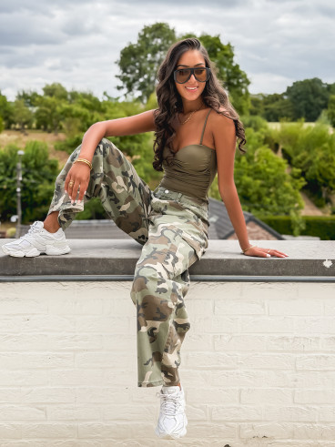 Cargo militaire Zaïna - Kaki Cargo militaire Zaïna - Kaki