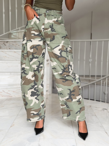 Cargo militaire Zaïna - Kaki Cargo militaire Zaïna - Kaki