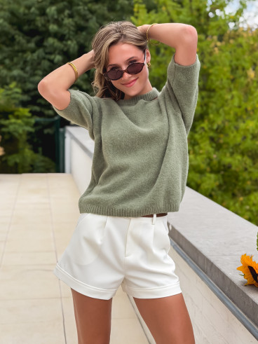 Pull à manches courtes Milla - Vert