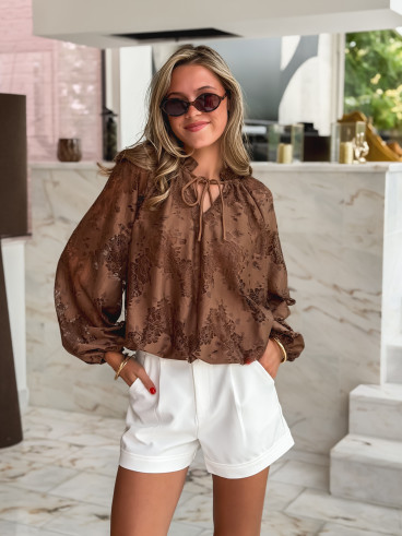 Blouse Liane - Chocolat Blouse Liane - Chocolat