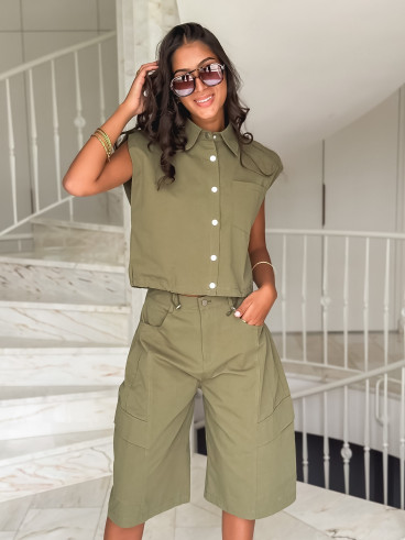 Chemise sans manches Ninia - Kaki