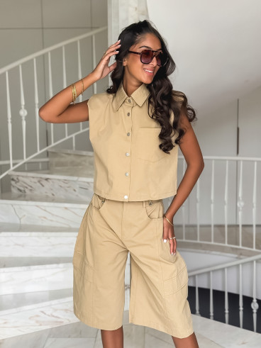 Chemise sans manches Ninia - Beige sable