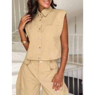 Chemise sans manches Ninia - Beige sable