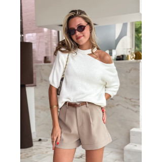 Pull à manches courtes Milla - Blanc