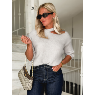 Pull à manches courtes Milla - Beige
