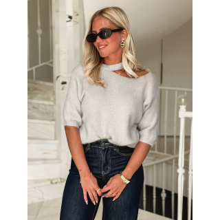 Pull à manches courtes Milla - Beige