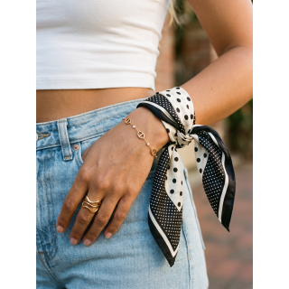 Foulard Gia - Ecru/Noir