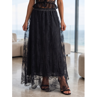 Jupe longue Camillia - Noir