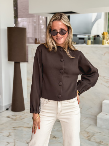 Gilet Alda - Chocolat