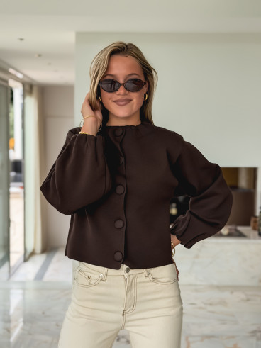 Gilet Alda - Chocolat