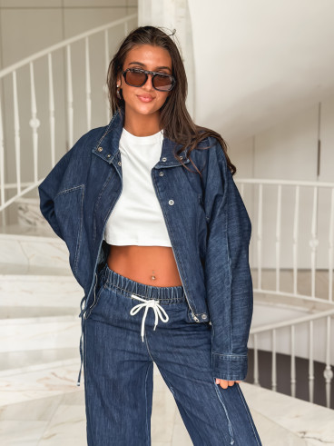 Veste en jeans Eileen - Bleu foncé