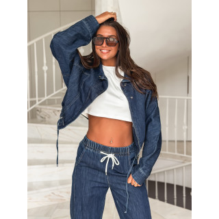Veste en jeans Eileen - Bleu foncé