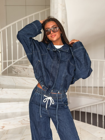Veste en jeans Eileen - Bleu foncé
