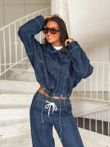 Veste en jeans Eileen - Bleu foncé