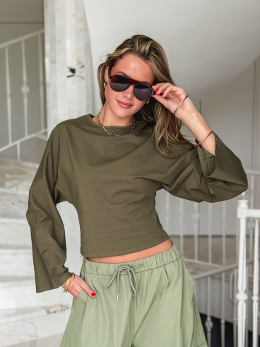 Blouse Aliona - Kaki Blouse Aliona - Kaki