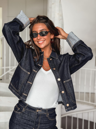 Veste en jeans Magdalena - Bleu foncé