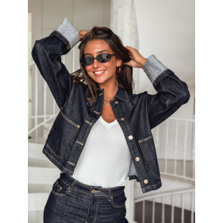 Veste en jeans Magdalena - Bleu foncé