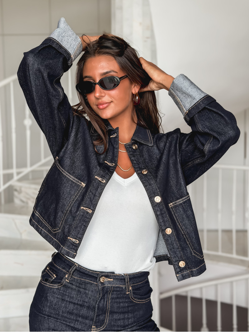 Veste en jeans Magdalena - Bleu foncé