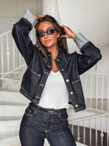 Veste en jeans Magdalena - Bleu foncé