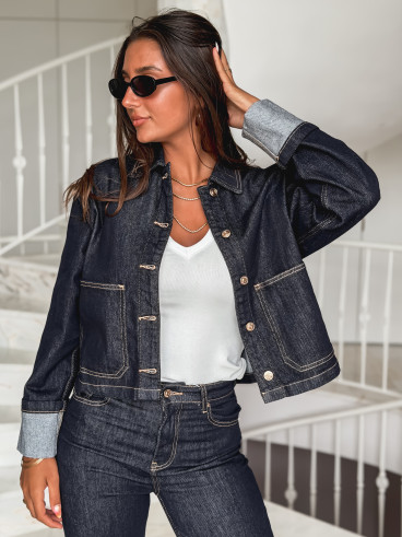Veste en jeans Magdalena - Bleu foncé