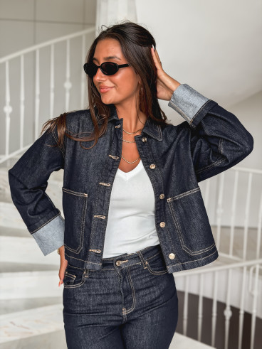 Veste en jeans Magdalena - Bleu foncé