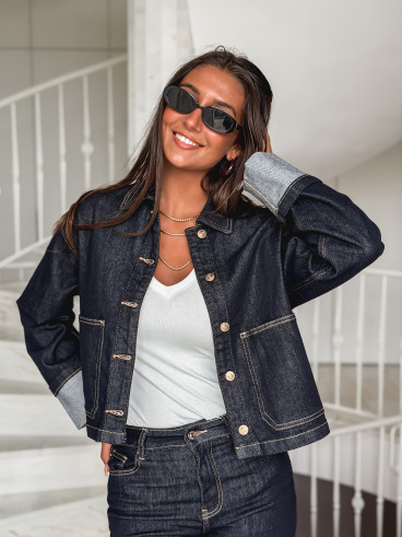Veste en jeans Magdalena - Bleu foncé