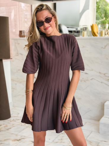 Robe courte Scarlett - Chocolat Robe courte Scarlett - Chocolat
