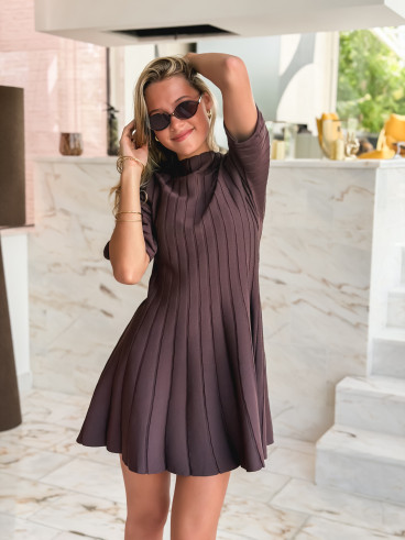 Robe courte Scarlett - Chocolat Robe courte Scarlett - Chocolat