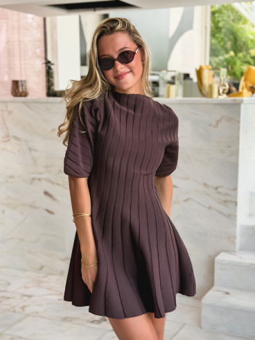 Robe courte Scarlett - Chocolat Robe courte Scarlett - Chocolat