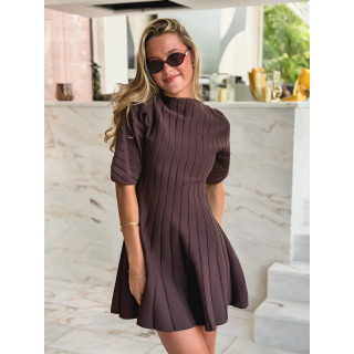 Robe courte Scarlett - Chocolat