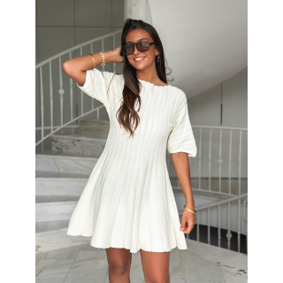 Robe courte Scarlett - Ecru