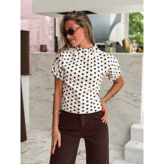 Pull à pois Shaima - Beige