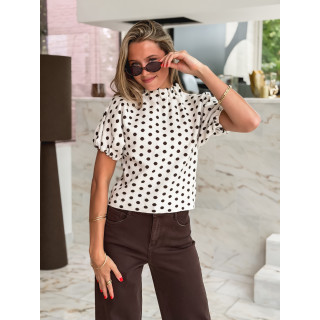 Pull à pois Shaima - Beige