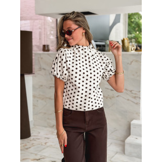 Pull à pois Shaima - Beige