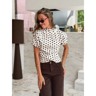 Pull à pois Shaima - Beige