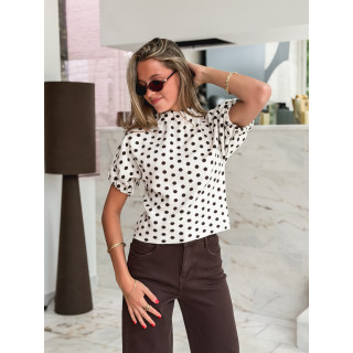 Pull à pois Shaima - Beige