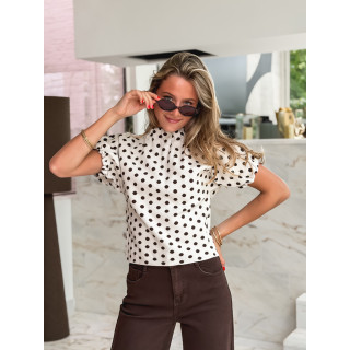 Pull à pois Shaima - Beige