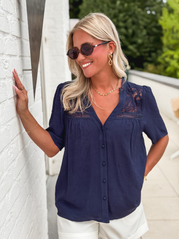 Blouse Monia - Bleu marine