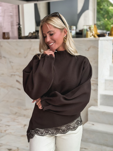 Pull Béryl - Chocolat