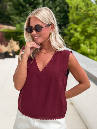 Blouse Clara - Bordeaux