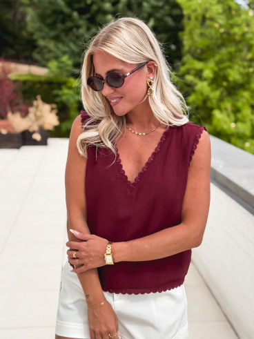 Blouse Clara - Bordeaux