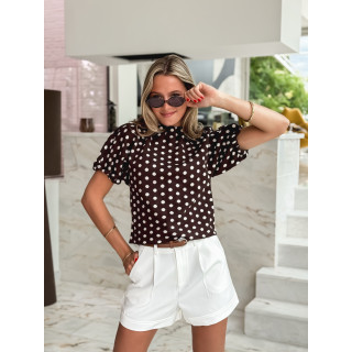 Pull à pois Shaima - Chocolat