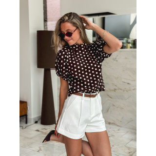 Pull à pois Shaima - Chocolat