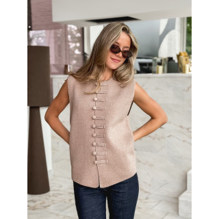 Gilet sans manches Kiana - Taupe