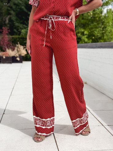 Pantalon à pois Elodie - Terracotta Pantalon à pois Elodie - Terracotta
