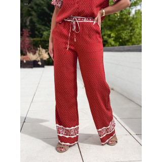Pantalon à pois Elodie - Terracotta