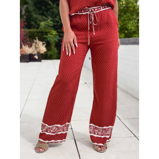 Pantalon à pois Elodie - Terracotta
