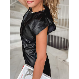 Robe en simili Malinda - noir