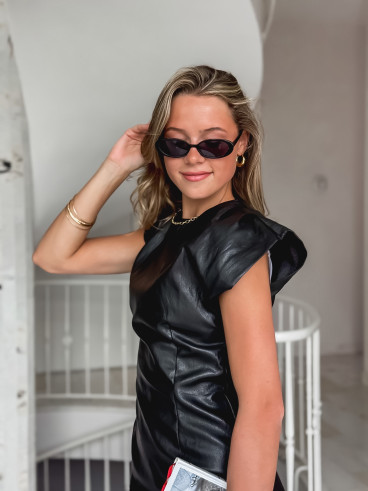 Robe en simili Malinda - noir Robe en simili Malinda - noir