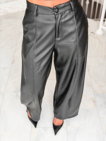 Pantalon en simili Adèle - Noir Pantalon en simili Adèle - Noir